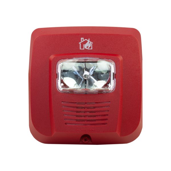 sirena con luz estroboscopica system sensor sys-hs sirena estrobo para panel de alarma contra incendios sirena para sistema deteccion y alarma contra incendios sirena system sensor
