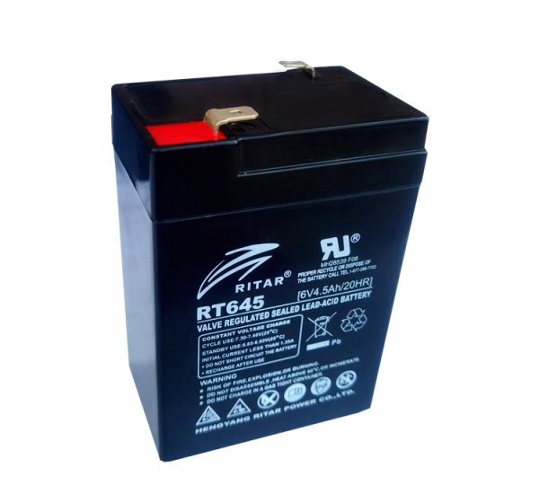 thumbnail image 2 of Mighty Max 6V 4.5Ah SLA Battery – Replacement For Ritar RT645, ML4-645911 – Alarm, Scooter, UPS 2 of 5