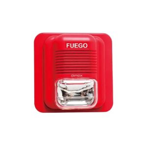 sirena estroboscopica dimax w030 sirena estrobo para panel de alarma contra incendios sirena para notificación de sistema deteccion y alarma contra incendios sirena con luz estrobo dimax 3 tonos 12/24V