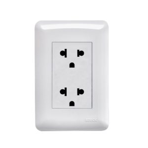 TOMACORRIENTE DOBLE UNIVERSAL 2P+T 250V 16A EUROUSA LYRA STECK