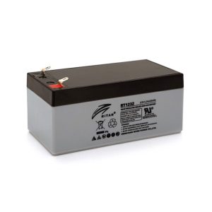 bateria recargable de 12v 3.2ah ritar power bateria seca libre de mantenimiento bateria para panel solar equipos medicos bateria para ups bateria para panel de alarma contra incendios bateria para luces de emergencia bateria para carrito electrico bateria para electrificador de cerco electrico RT1232 batería RT1232