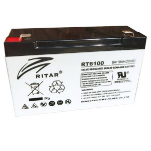 bateria recargable seca de 6v 10ah RT6100 ritar vrla seca libre de mantenimiento, bateria de 6v 10ah bateria repuesto de carrito electrico moto electrica repuesto de balanza electronica